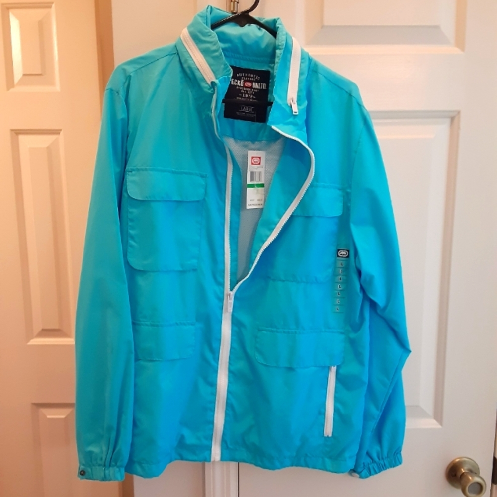 NWT Ecko Unltd Blue Jacket w/ Hood (L)